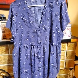 Torrid 4 Purple Floral Top